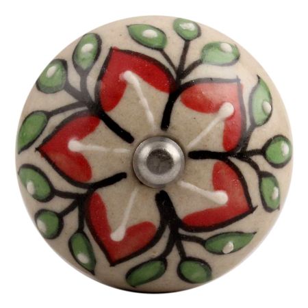 Red Poinsettia Flower Ceramic Wine Stopper